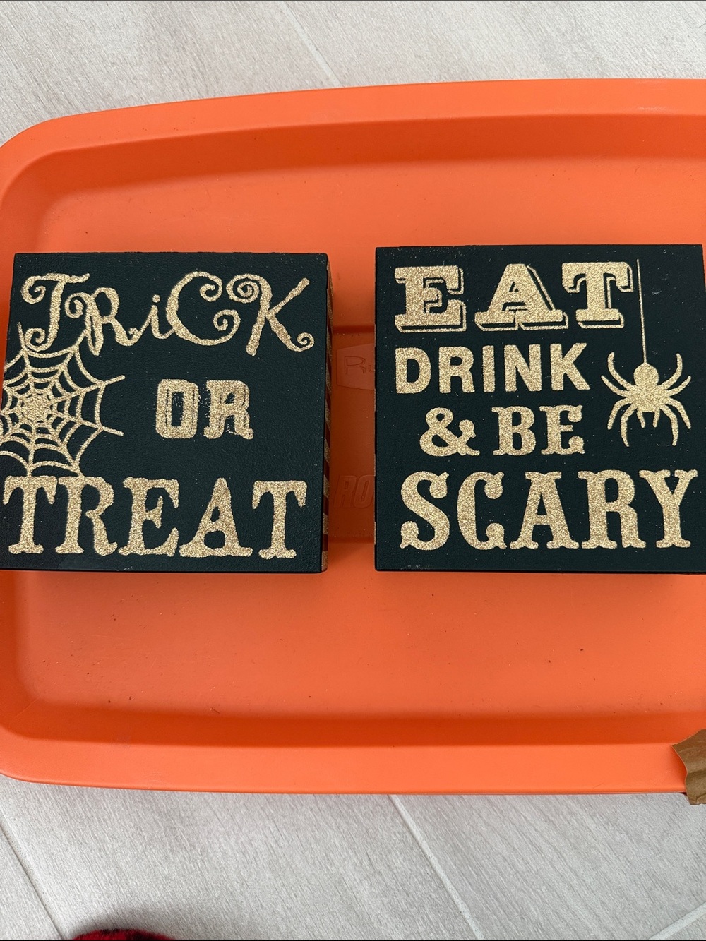 Halloween Decorative Blocks - Black and Gold Set